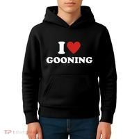 I Heart Gooning I Love Gooning Kids Hoodie thumb 4