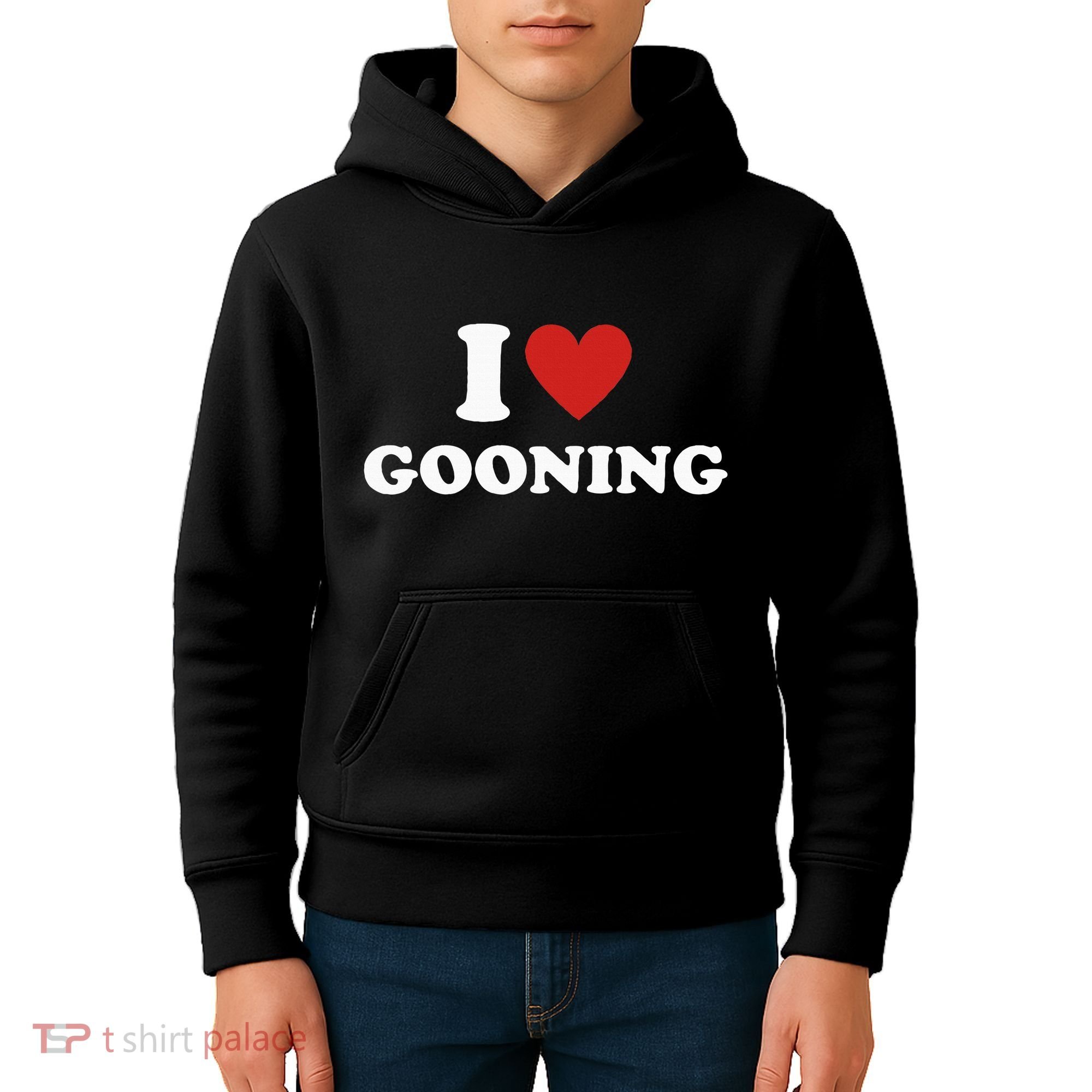 I Heart Gooning I Love Gooning Kids Hoodie
