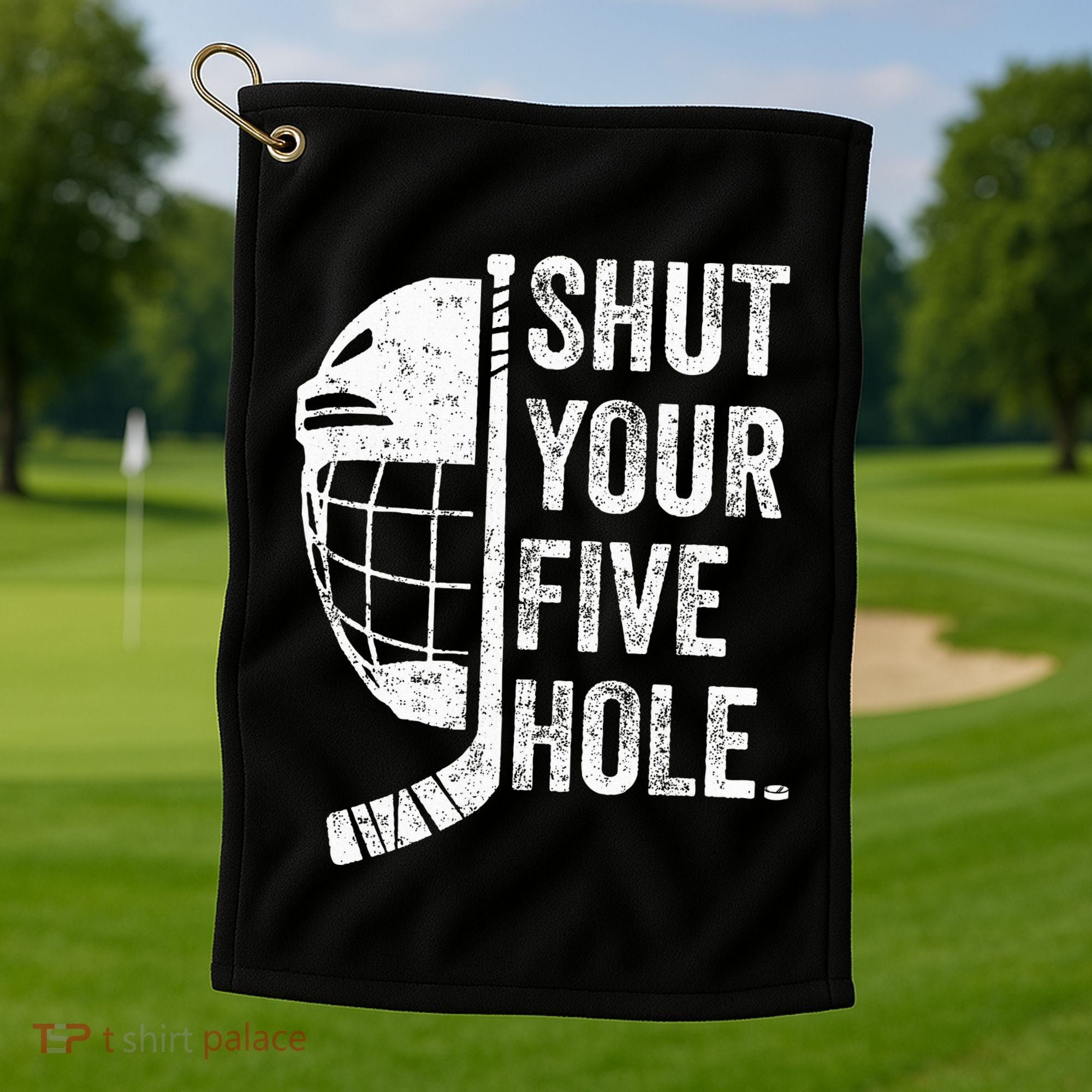 Ice Hockey Goalie Golf Towel