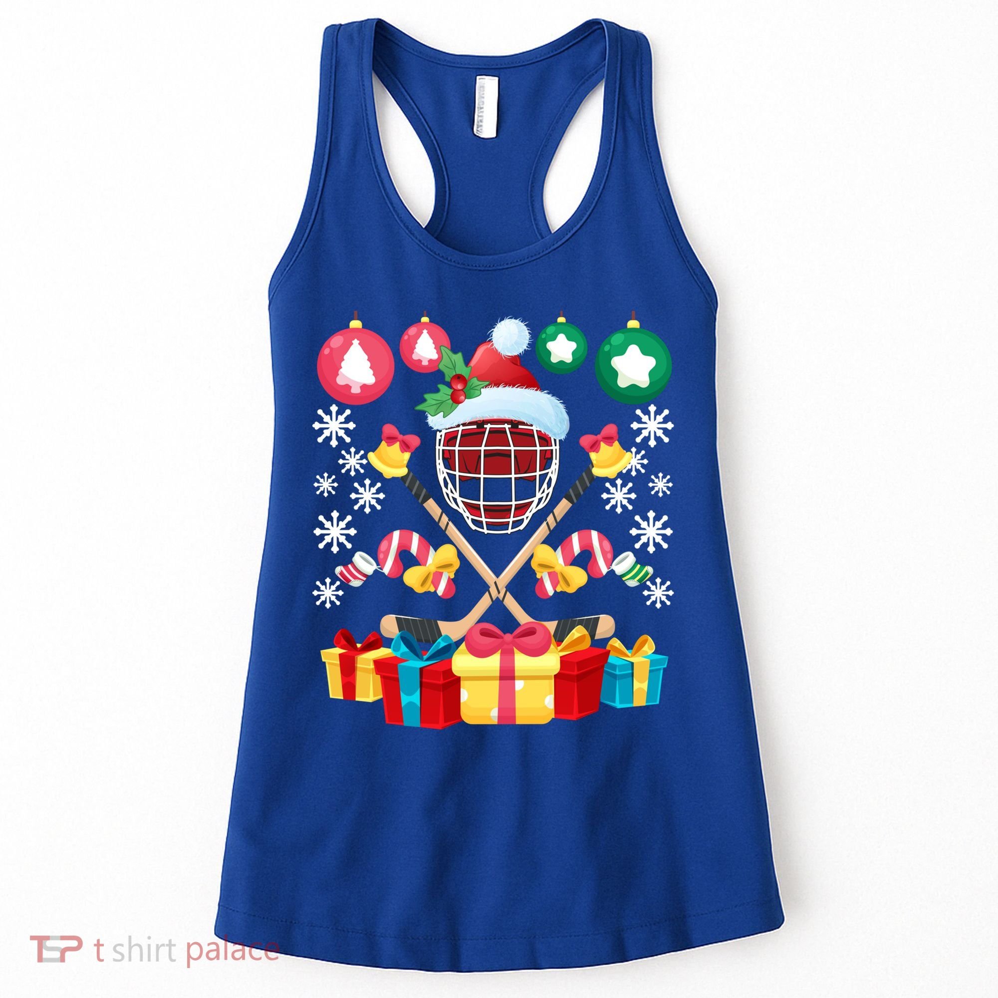 Ice Hockey Goalie Christmas Gift For Hockey Lover Funny Xmas Gift Women's Tank Top