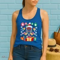 Ice Hockey Goalie Christmas Gift For Hockey Lover Funny Xmas Gift Women's Tank Top thumb 2