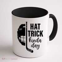 Ice Hockey Hat Trick Kinda Day Christmas Ice Hockey Player Gift Coffee Mug thumb 1