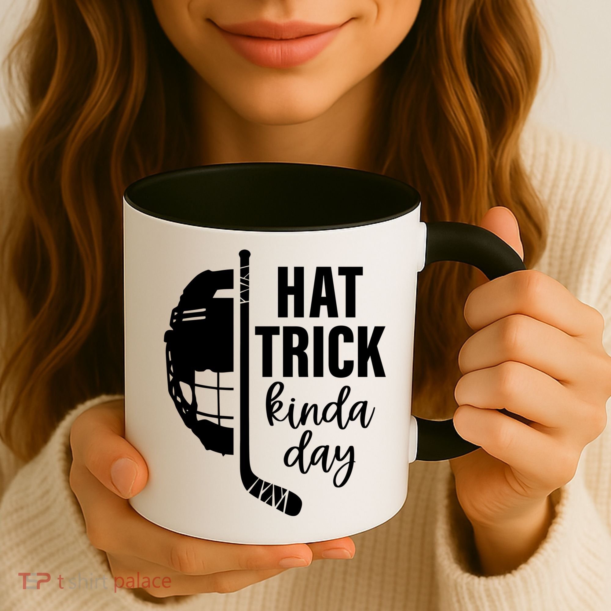 Ice Hockey Hat Trick Kinda Day Christmas Ice Hockey Player Gift Coffee Mug
