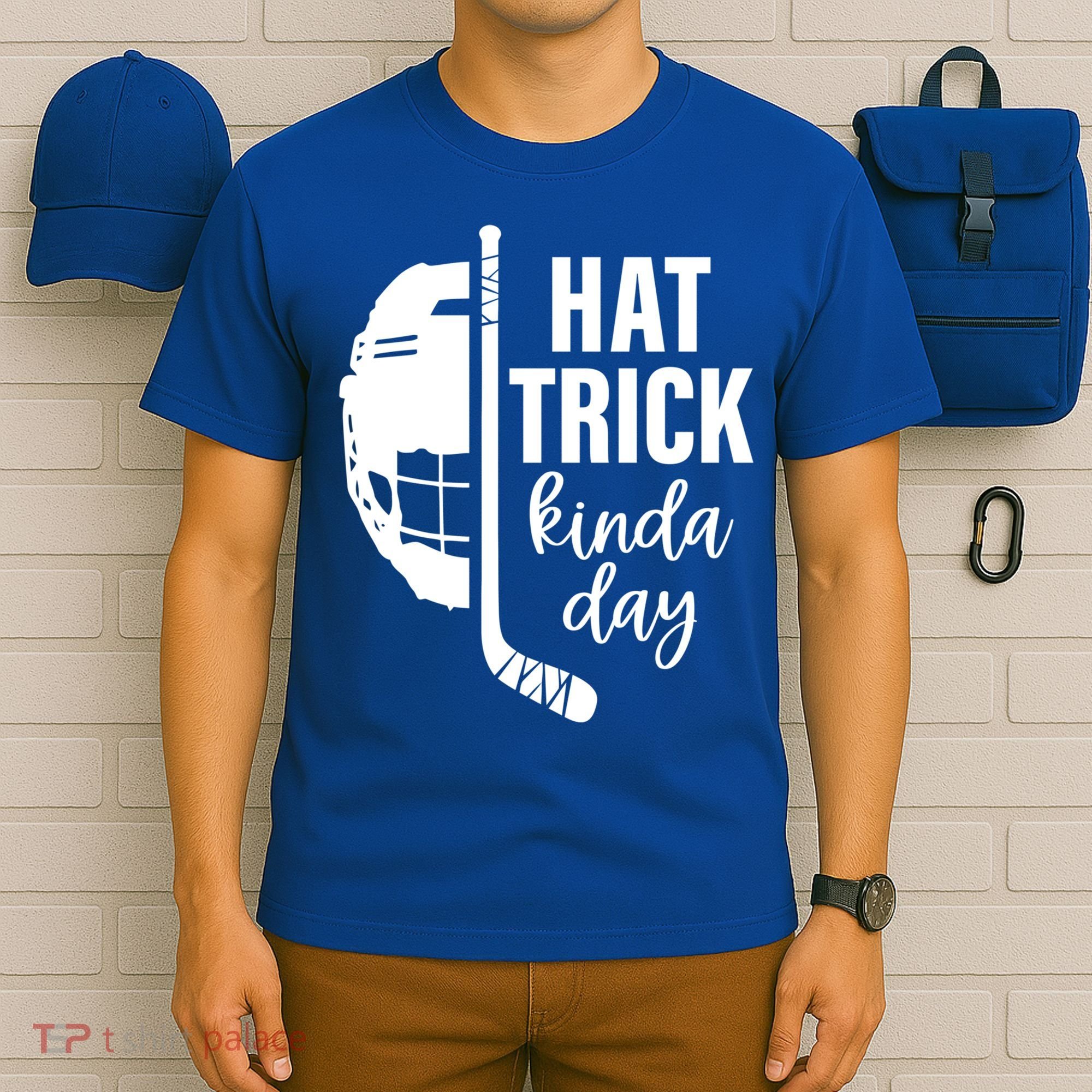 Ice Hockey Hat Trick Kinda Day Christmas Ice Hockey Player Gift T-Shirt
