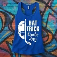 Ice Hockey Hat Trick Kinda Day Christmas Ice Hockey Player Gift Women's Tank Top thumb 3