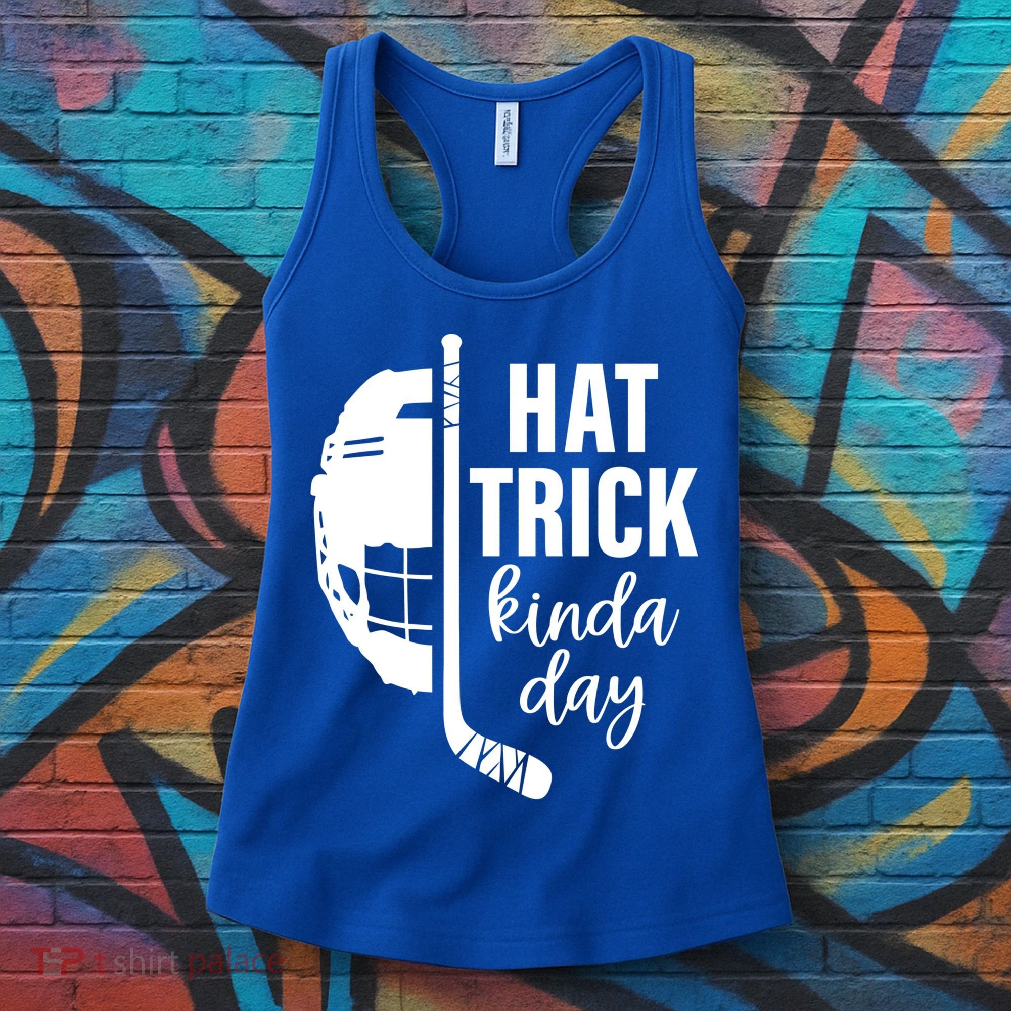 Ice Hockey Hat Trick Kinda Day Christmas Ice Hockey Player Gift Women's Tank Top