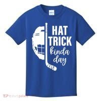 Ice Hockey Hat Trick Kinda Day Christmas Ice Hockey Player Gift Kids T-Shirt thumb 0