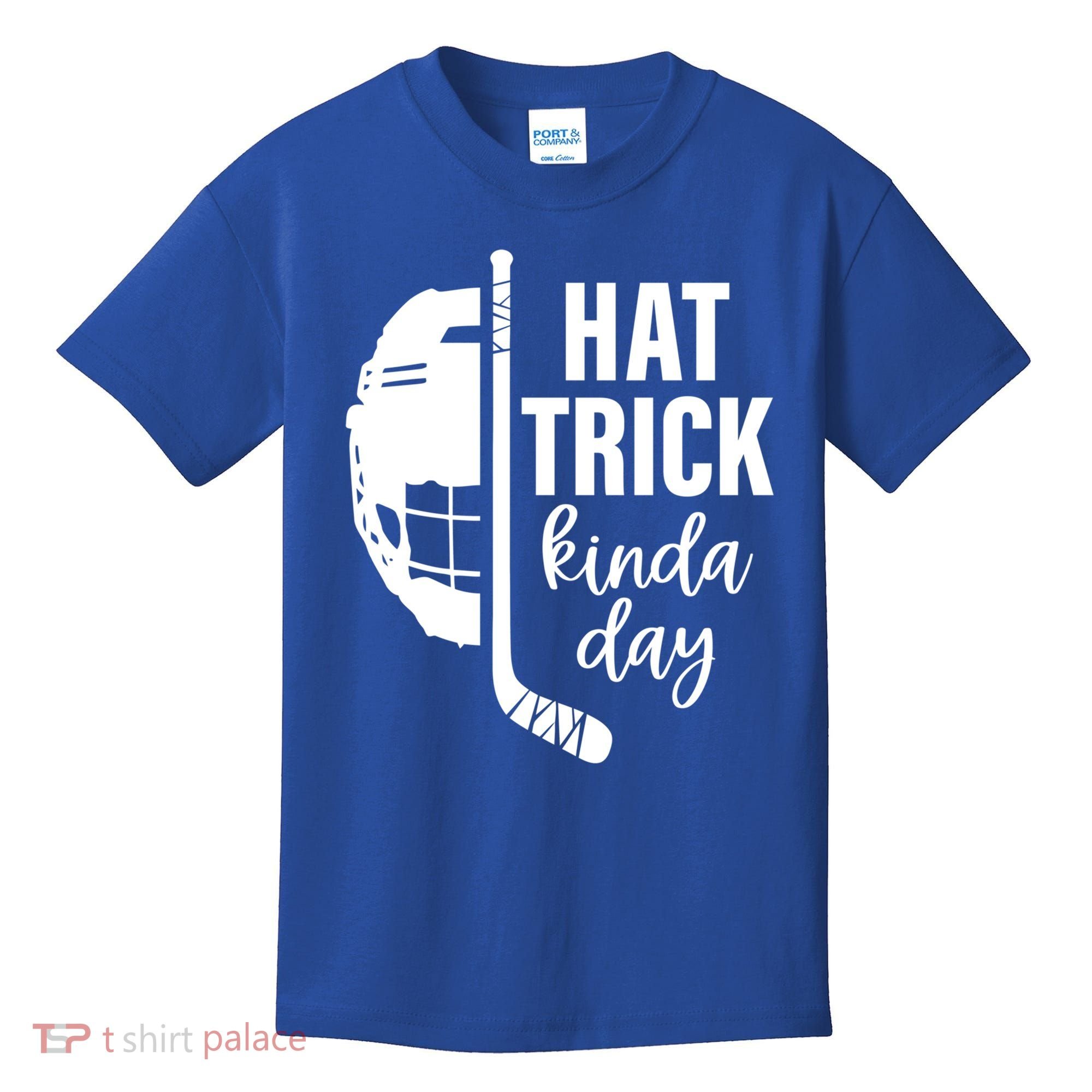 Ice Hockey Hat Trick Kinda Day Christmas Ice Hockey Player Gift Kids T-Shirt