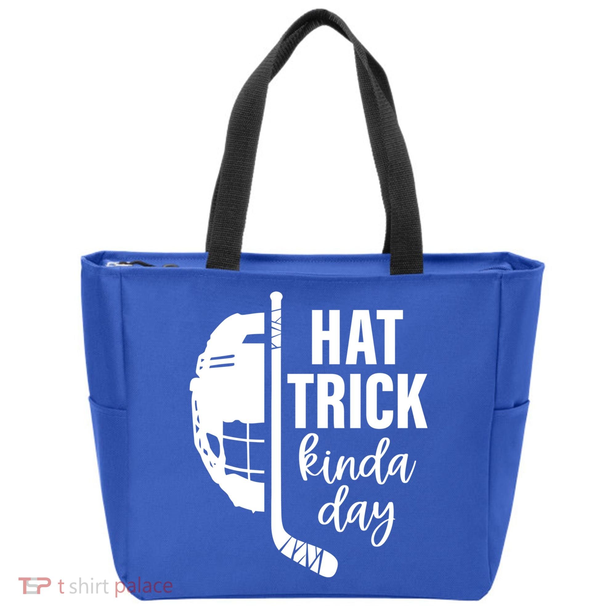 Ice Hockey Hat Trick Kinda Day Christmas Ice Hockey Player Gift Tote Bag