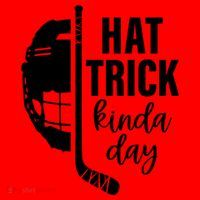 Ice Hockey Hat Trick Kinda Day Christmas Ice Hockey Player Gift Santa Hat thumb 1