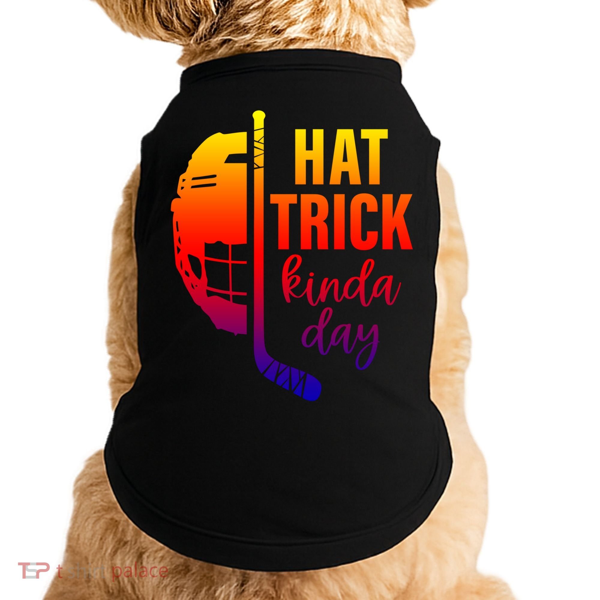 Ice Hockey Hat Trick Kinda Day Christmas Ice Hockey Player Gift Doggie Tank