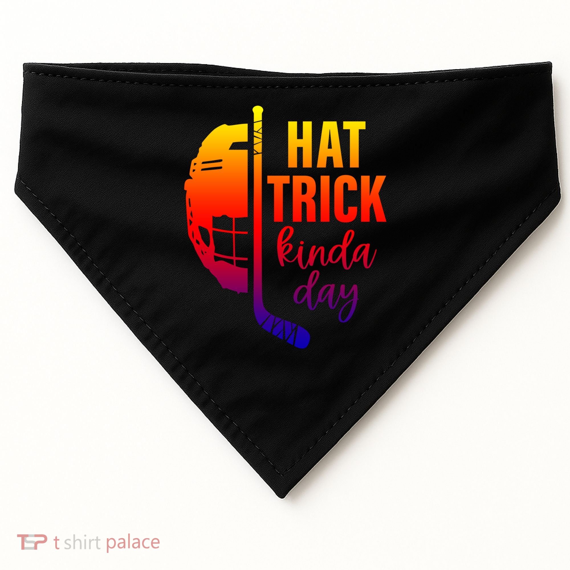 Ice Hockey Hat Trick Kinda Day Christmas Ice Hockey Player Gift USA-Made Doggie Bandana