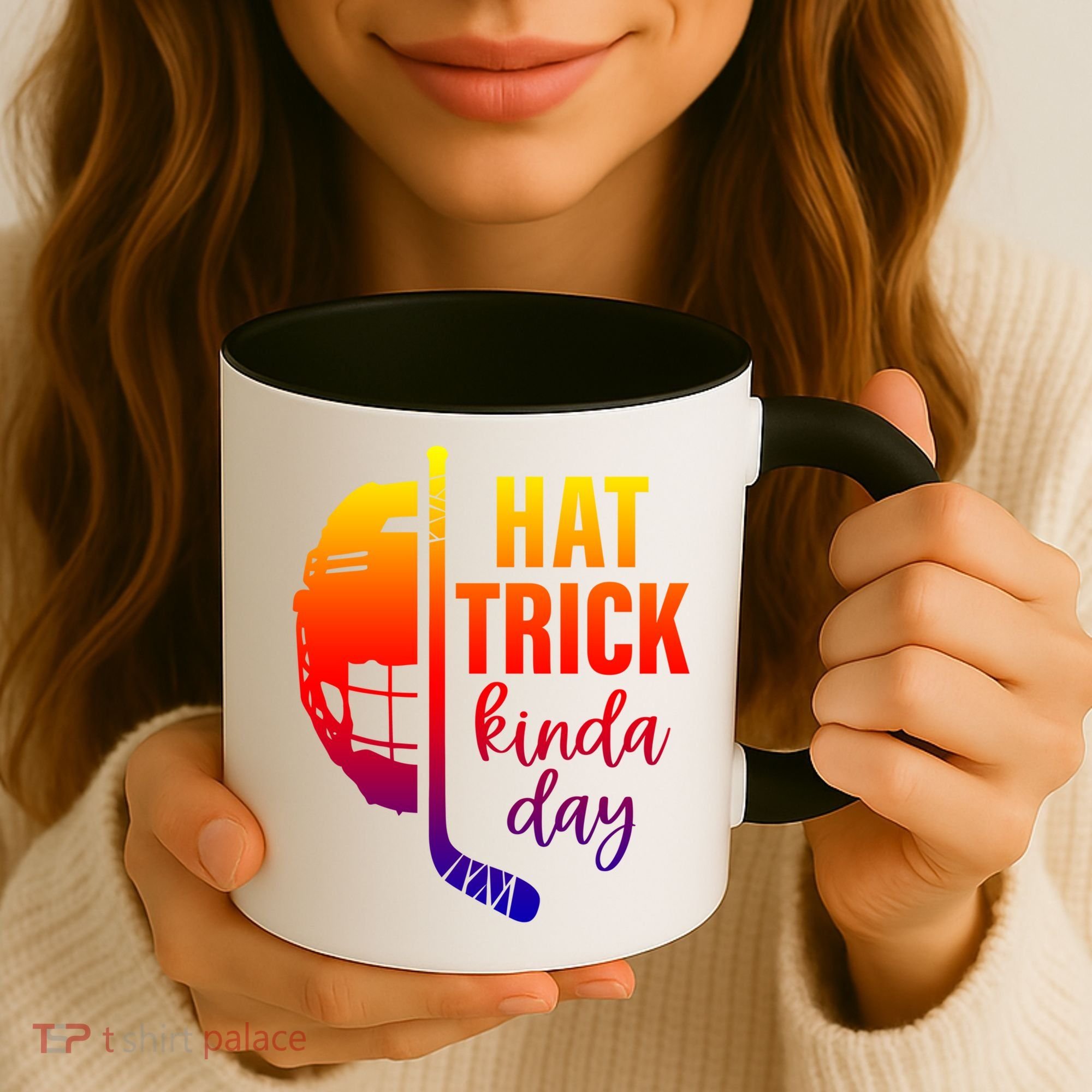 Ice Hockey Hat Trick Kinda Day Christmas Ice Hockey Player Gift Coffee Mug
