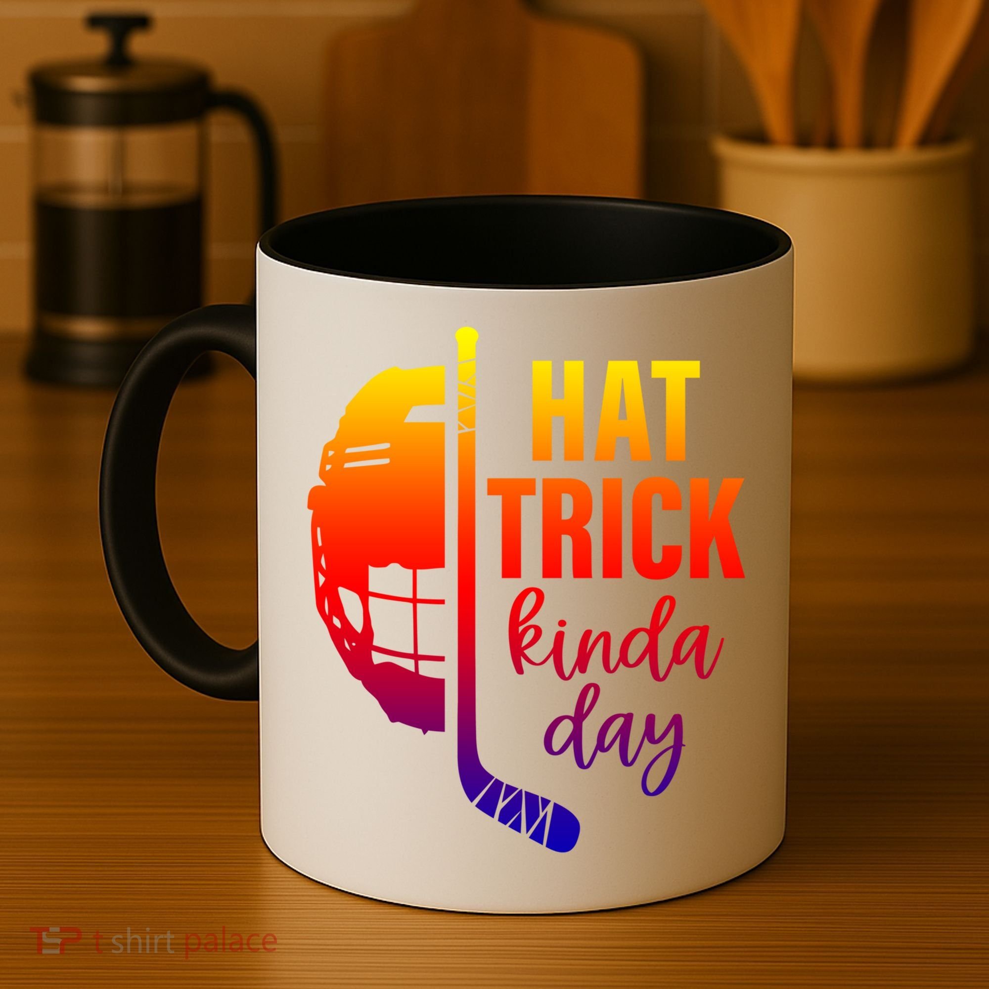 Ice Hockey Hat Trick Kinda Day Christmas Ice Hockey Player Gift Coffee Mug