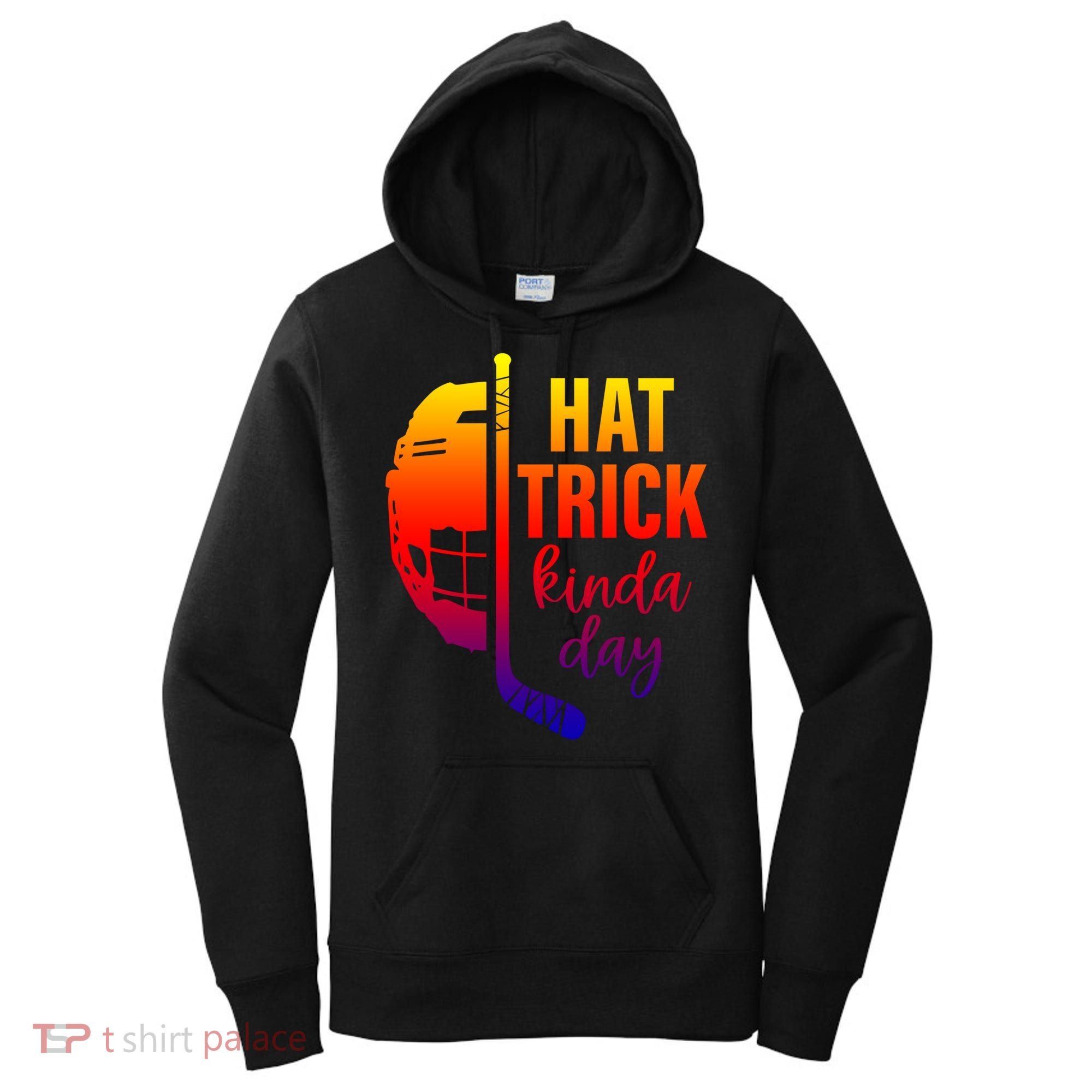Ice Hockey Hat Trick Kinda Day Christmas Ice Hockey Player Gift Women's Hoodie