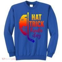 Ice Hockey Hat Trick Kinda Day Christmas Ice Hockey Player Gift Sweatshirt thumb 0