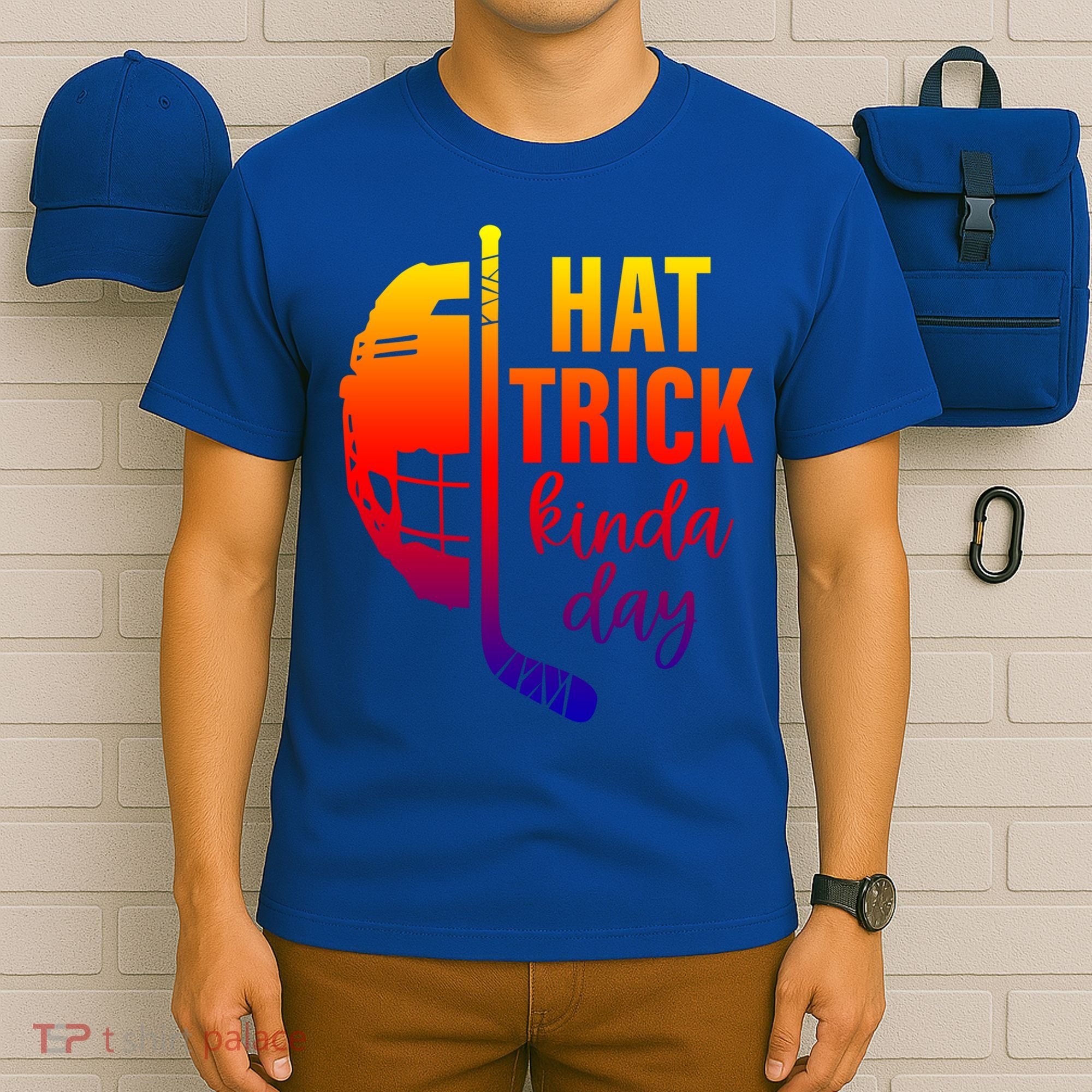 Ice Hockey Hat Trick Kinda Day Christmas Ice Hockey Player Gift T-Shirt