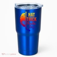 Ice Hockey Hat Trick Kinda Day Christmas Ice Hockey Player Gift Tumbler thumb 0