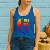 Ice Hockey Hat Trick Kinda Day Christmas Ice Hockey Player Gift Women's Tank Top thumb 2