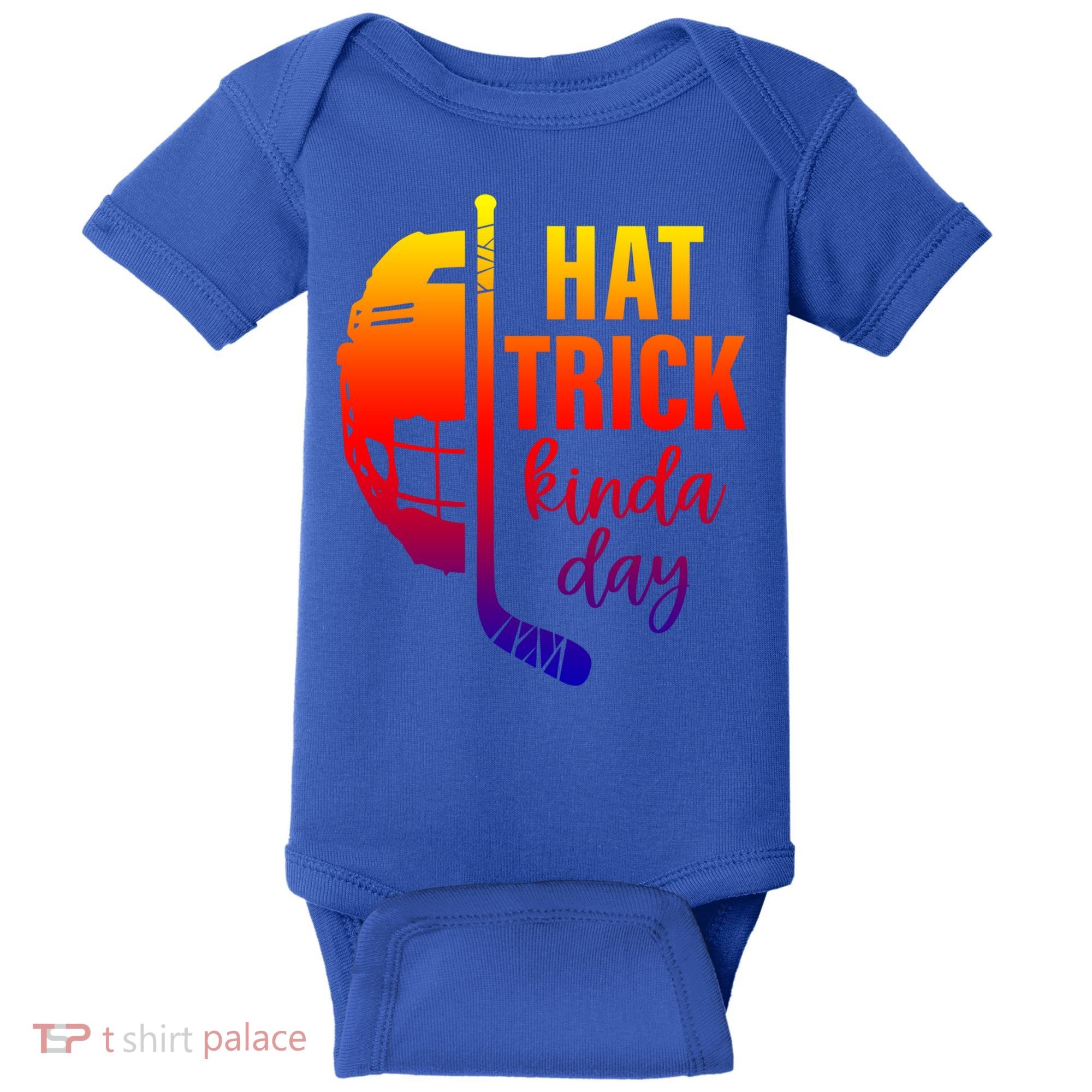 Ice Hockey Hat Trick Kinda Day Christmas Ice Hockey Player Gift Baby Bodysuit