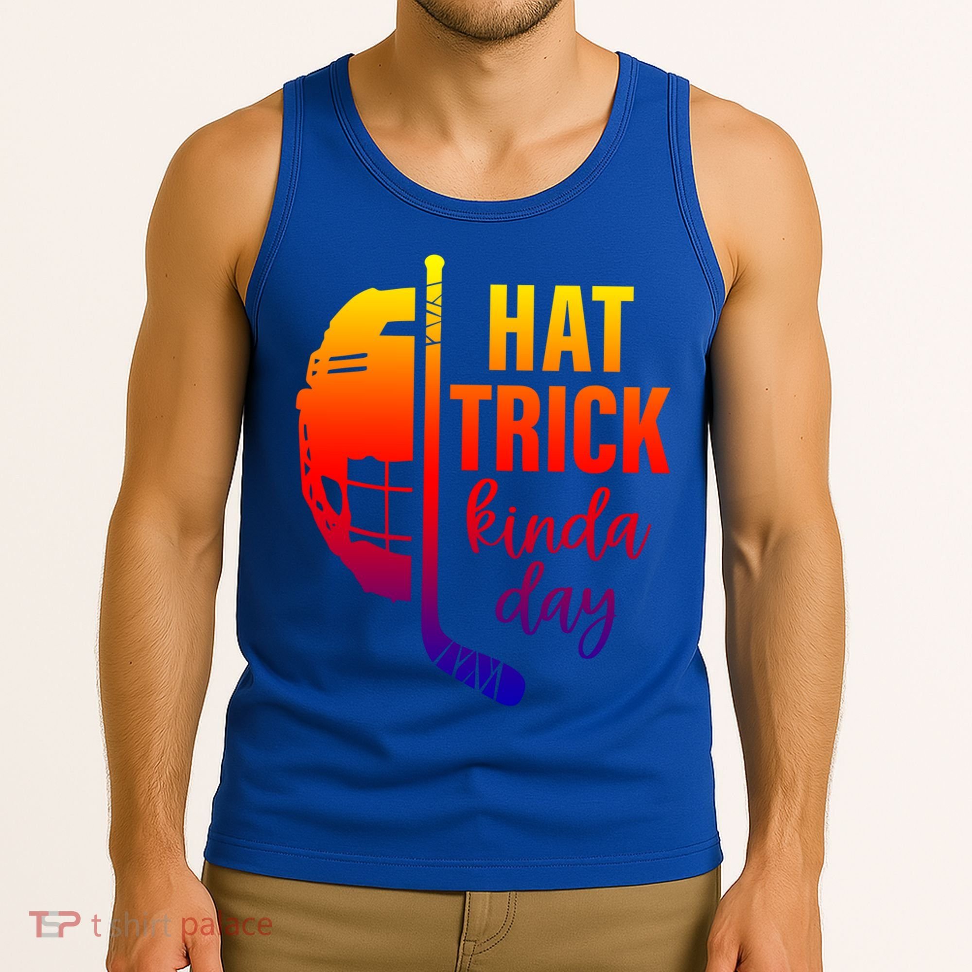 Ice Hockey Hat Trick Kinda Day Christmas Ice Hockey Player Gift Tank Top