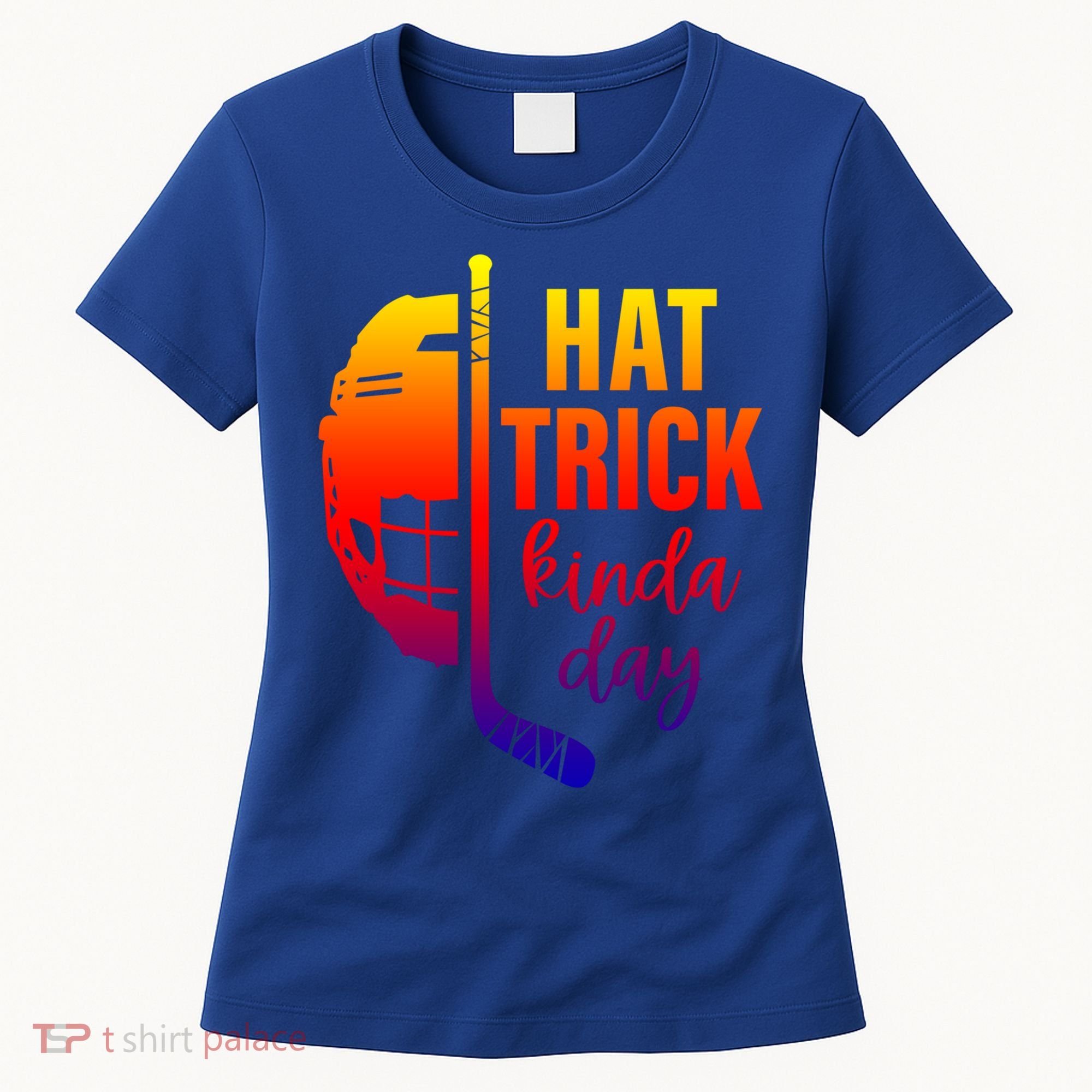 Ice Hockey Hat Trick Kinda Day Christmas Ice Hockey Player Gift Women's T-Shirt