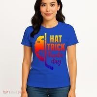 Ice Hockey Hat Trick Kinda Day Christmas Ice Hockey Player Gift Women's T-Shirt thumb 4