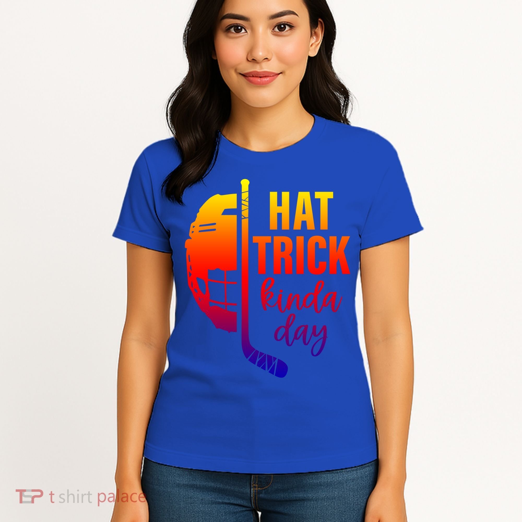 Ice Hockey Hat Trick Kinda Day Christmas Ice Hockey Player Gift Women's T-Shirt