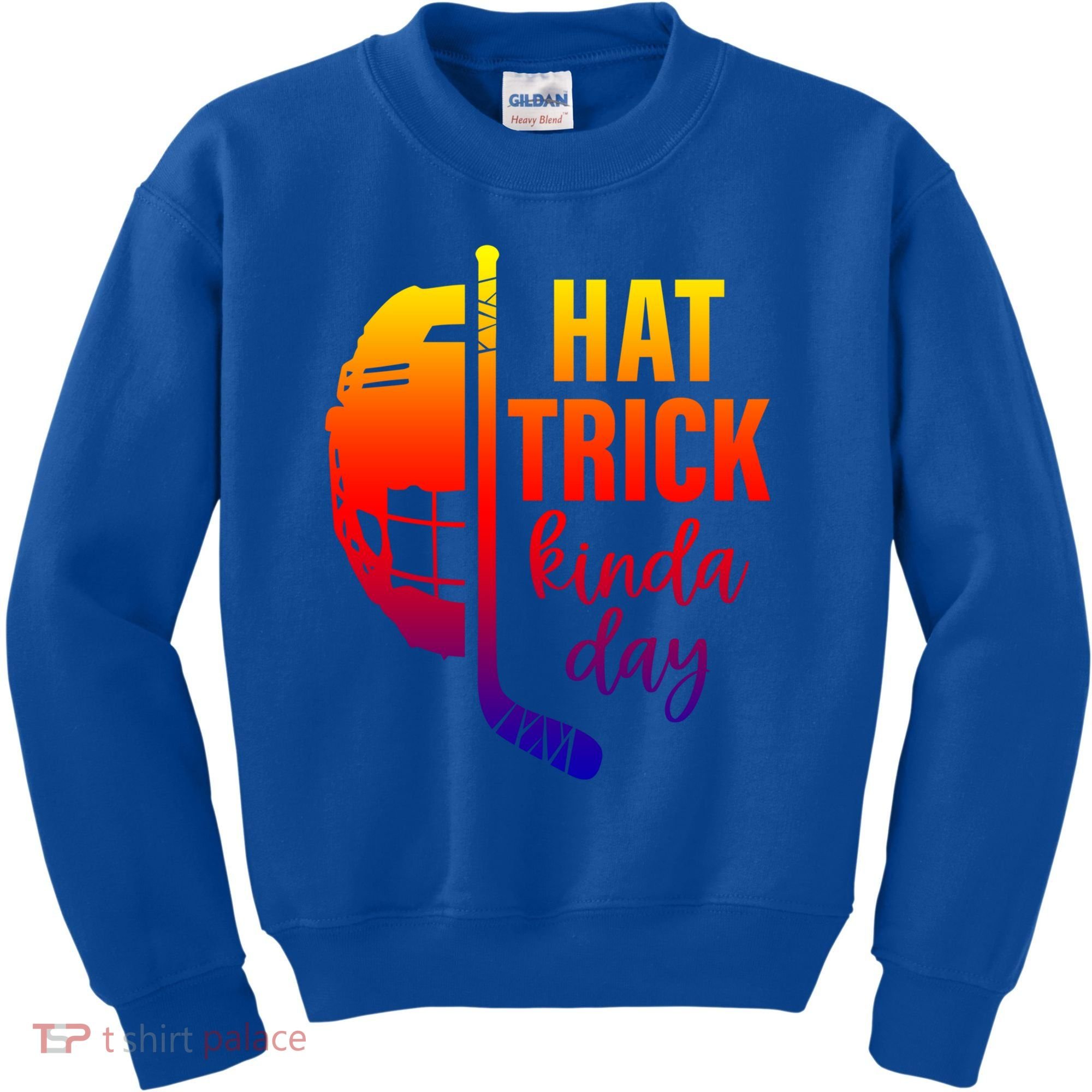 Ice Hockey Hat Trick Kinda Day Christmas Ice Hockey Player Gift Kids Sweatshirt