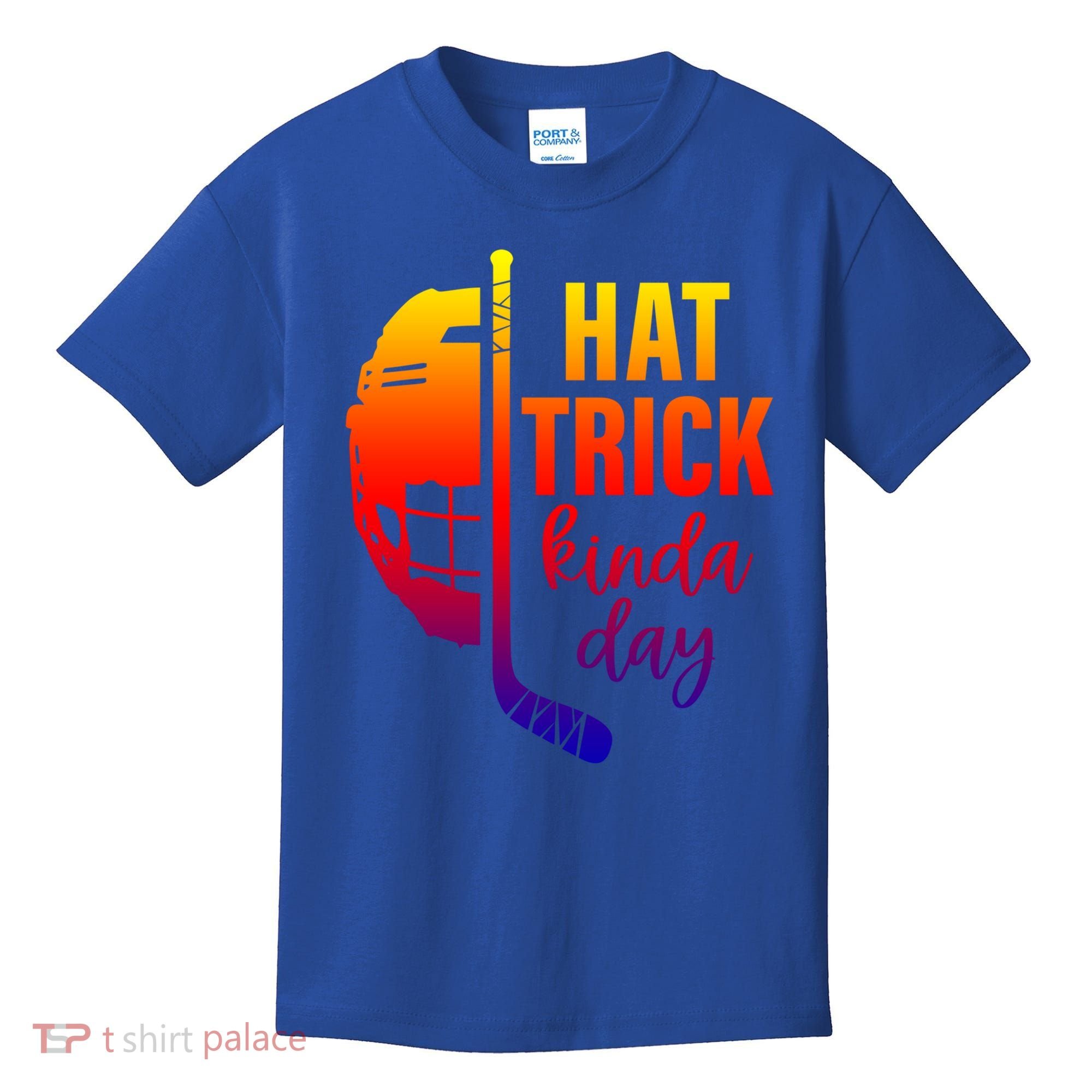 Ice Hockey Hat Trick Kinda Day Christmas Ice Hockey Player Gift Kids T-Shirt