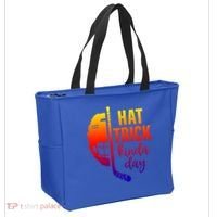 Ice Hockey Hat Trick Kinda Day Christmas Ice Hockey Player Gift Tote Bag thumb 2