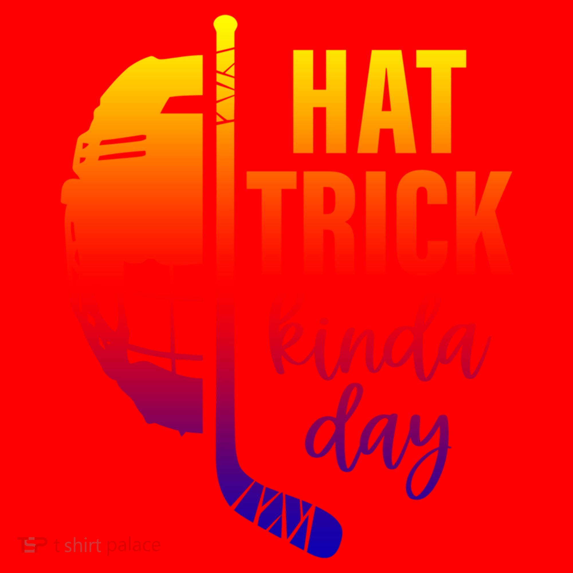 Ice Hockey Hat Trick Kinda Day Christmas Ice Hockey Player Gift Santa Hat