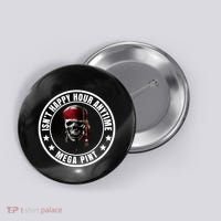 Isn't Happy Hour Anytime Mega Pint Pirate Button thumb 0