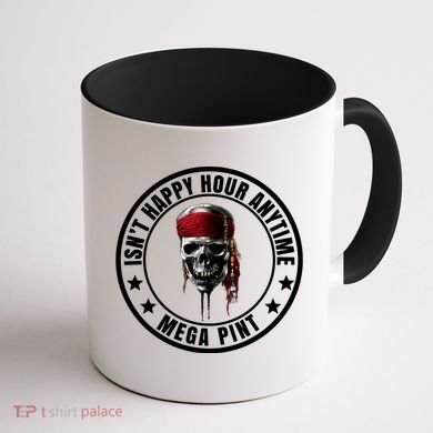 Isn't Happy Hour Anytime Mega Pint Pirate Coffee Mug back