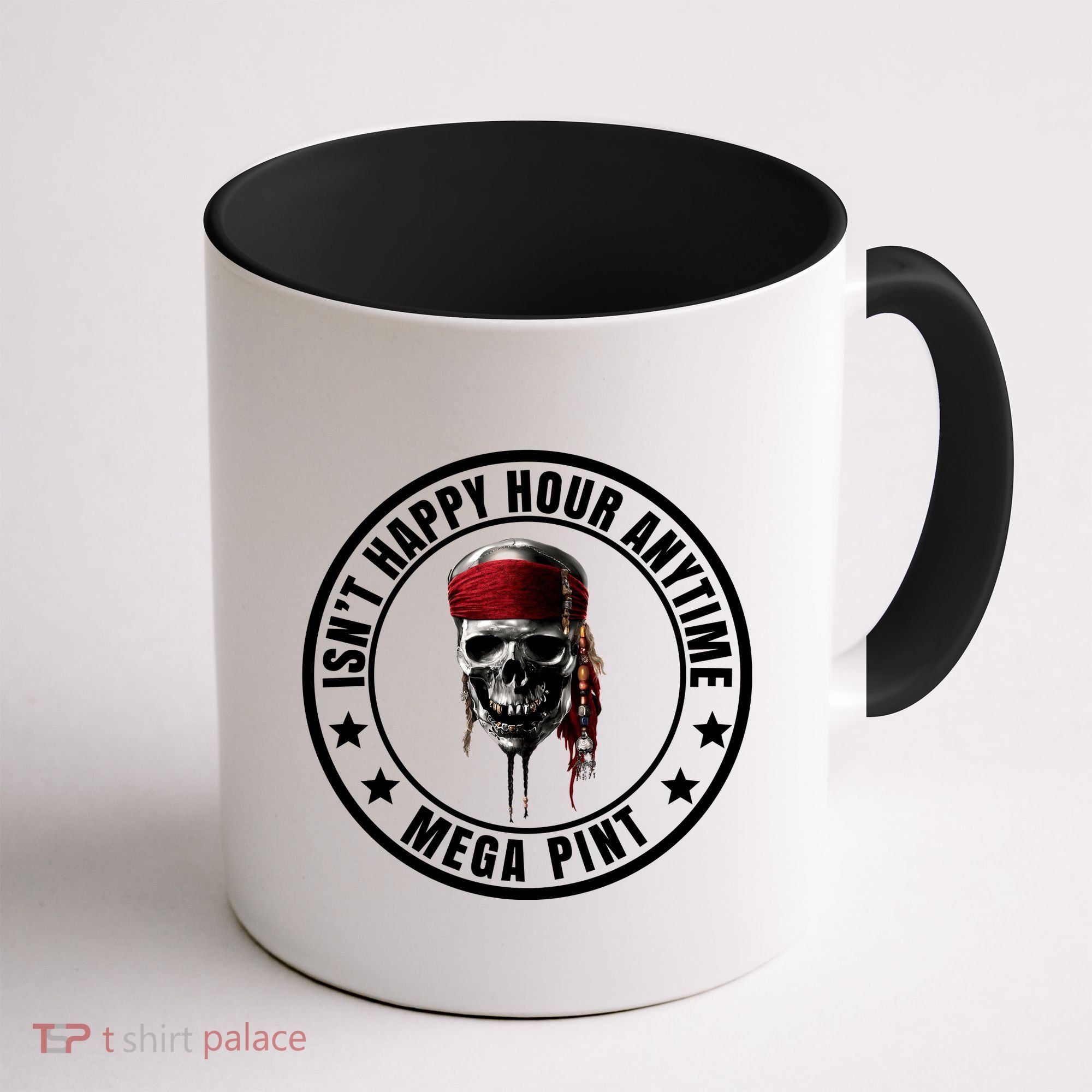 Isn't Happy Hour Anytime Mega Pint Pirate Coffee Mug