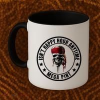 Isn't Happy Hour Anytime Mega Pint Pirate Coffee Mug thumb 2