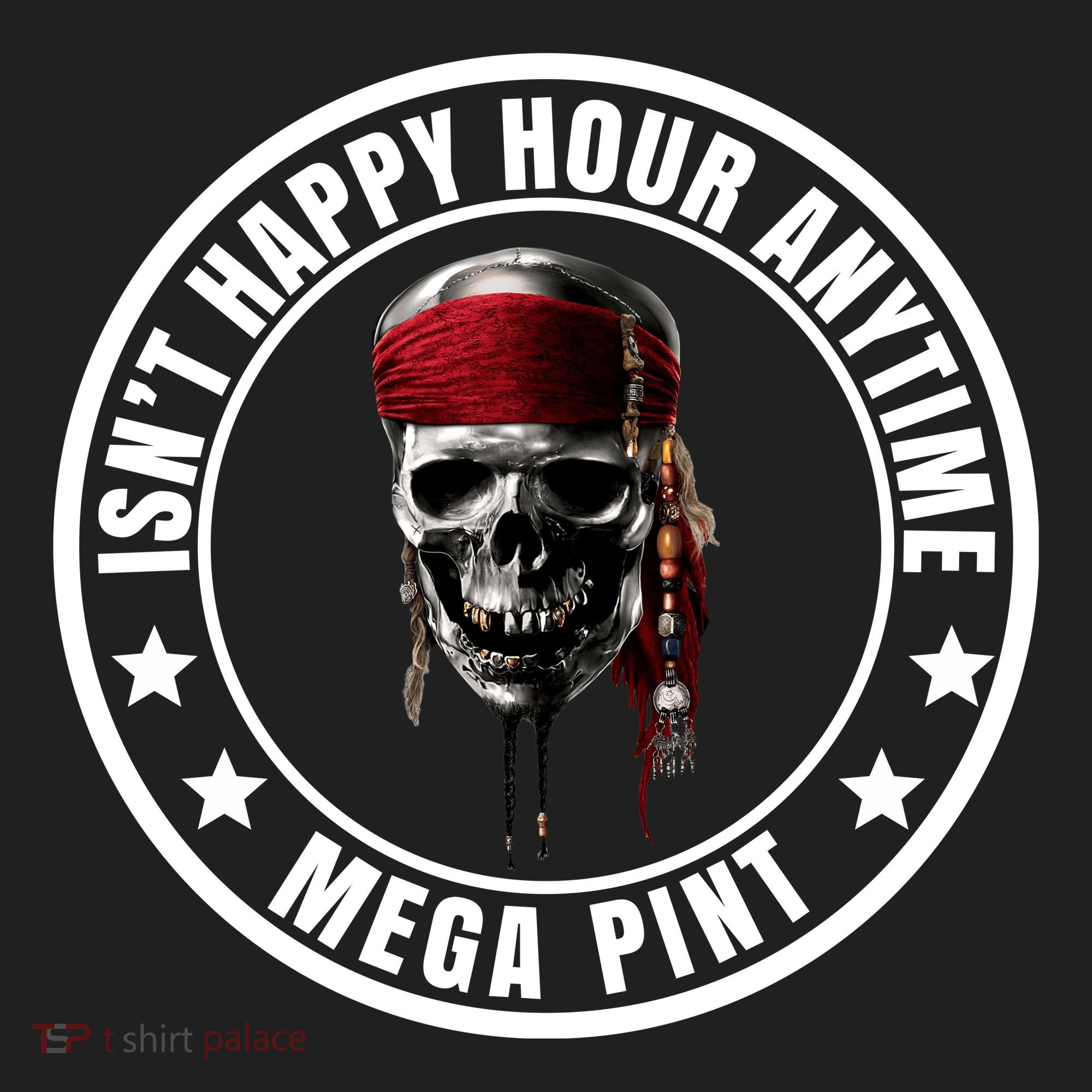 Isn't Happy Hour Anytime Mega Pint Pirate Beanie