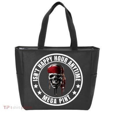 Isn't Happy Hour Anytime Mega Pint Pirate Tote Bag