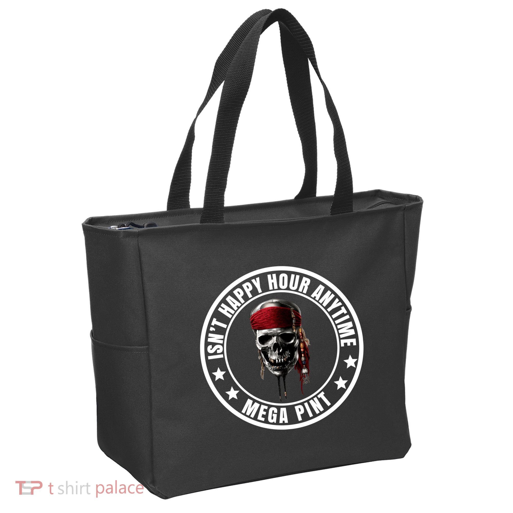 Isn't Happy Hour Anytime Mega Pint Pirate Tote Bag