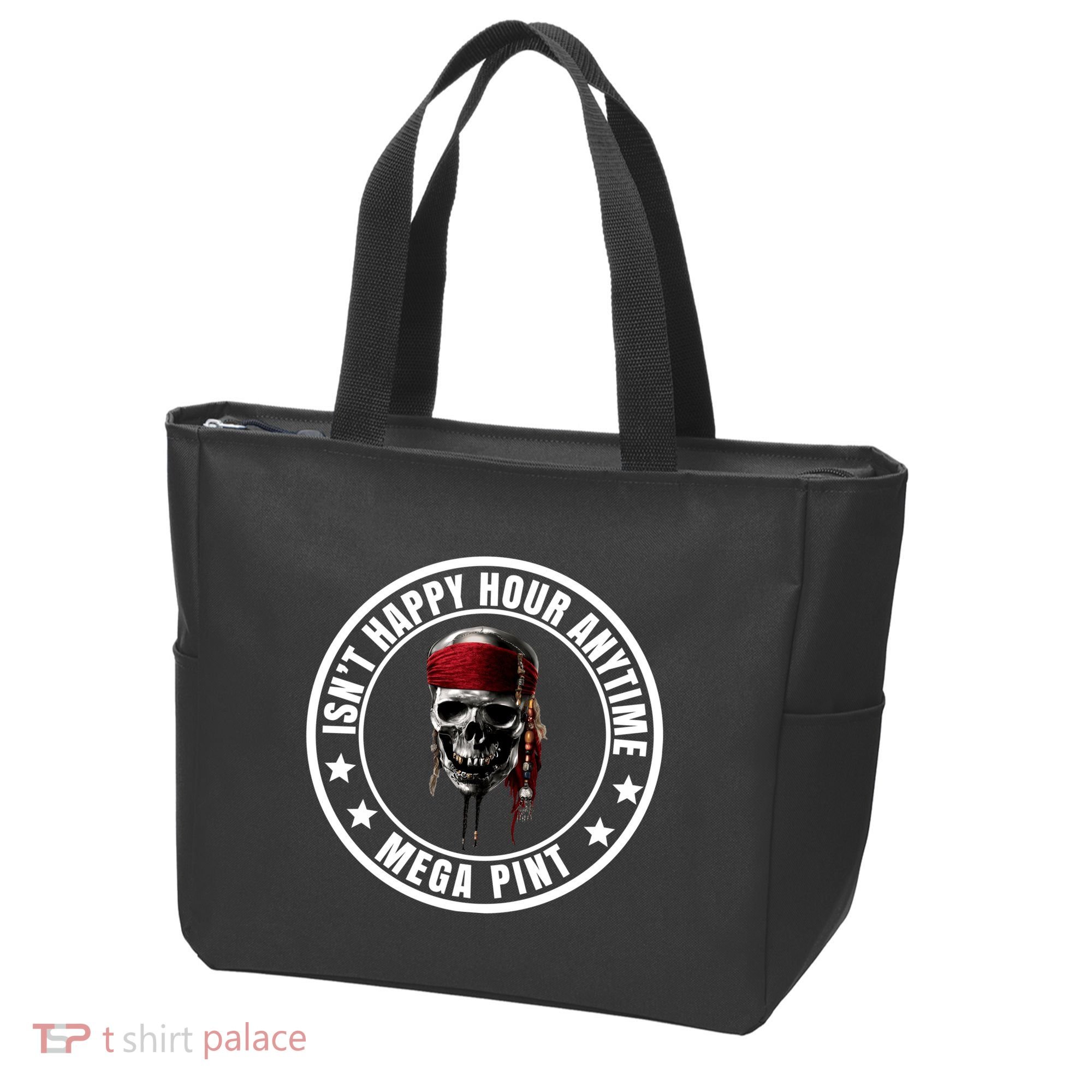 Isn't Happy Hour Anytime Mega Pint Pirate Tote Bag