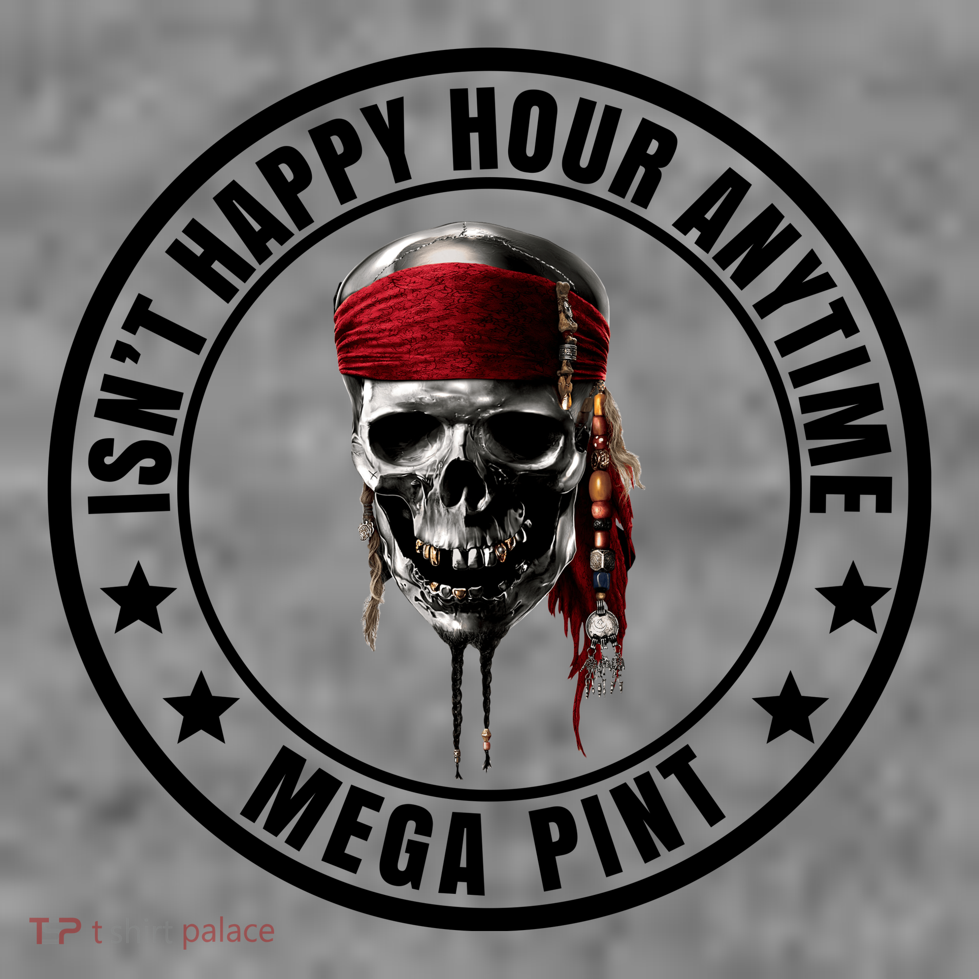 Isn't Happy Hour Anytime Mega Pint Pirate Baby Bodysuit