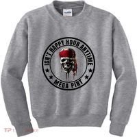 Isn't Happy Hour Anytime Mega Pint Pirate Kids Sweatshirt thumb 0