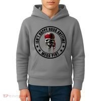 Isn't Happy Hour Anytime Mega Pint Pirate Kids Hoodie thumb 4