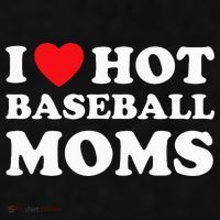 I Heart Hot Moms Baseball Mom Ladies PosiCharge Tri-Blend Wicking Tank thumb 2