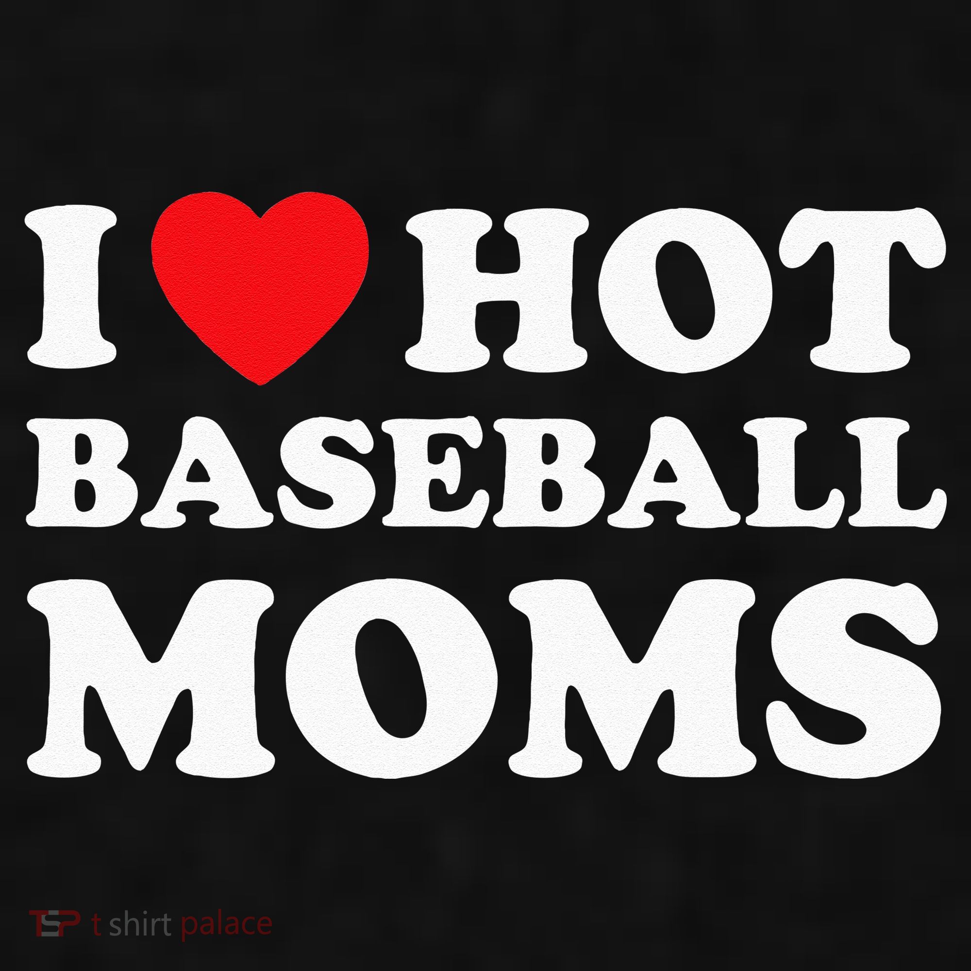 I Heart Hot Moms Baseball Mom Ladies PosiCharge Tri-Blend Wicking Tank