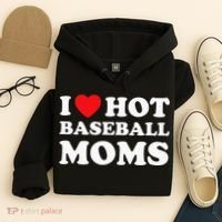 I Heart Hot Moms Baseball Mom Hoodie thumb 4