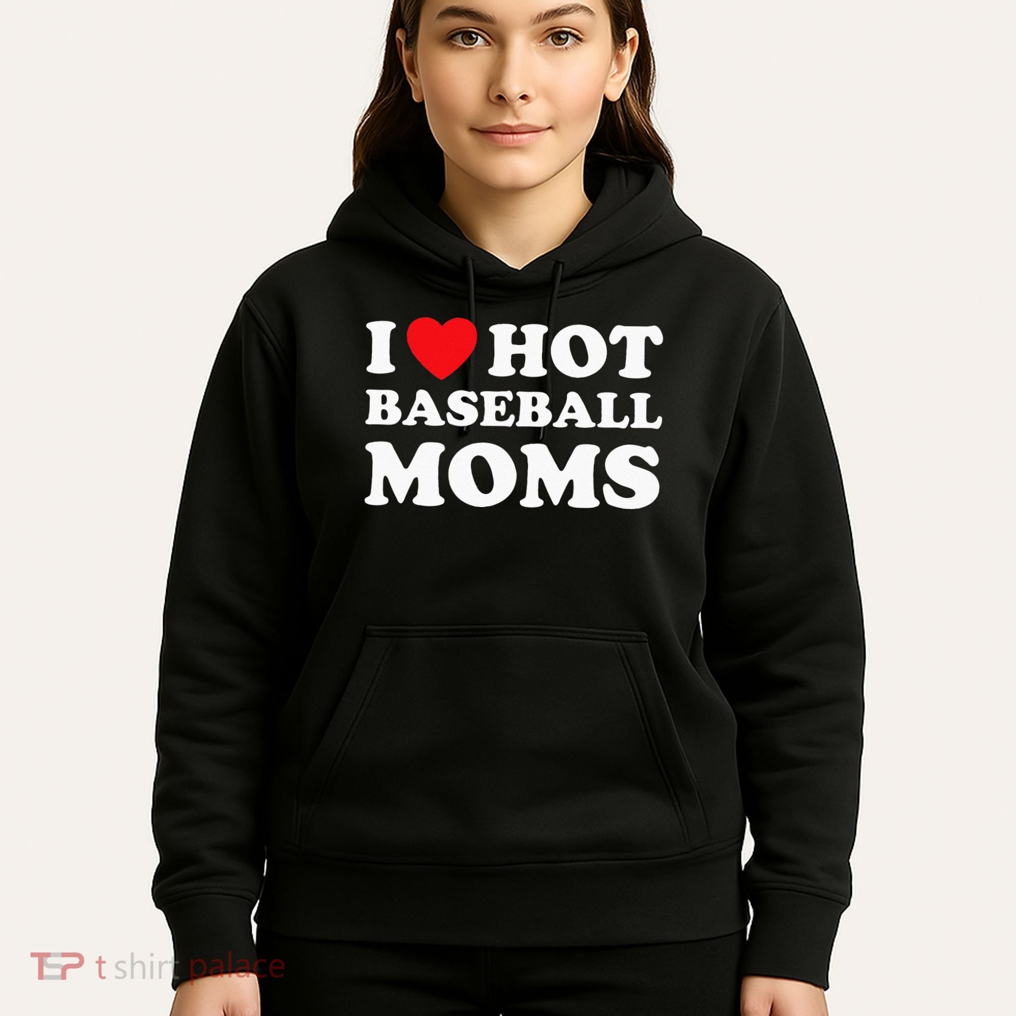 I Heart Hot Moms Baseball Mom Hoodie