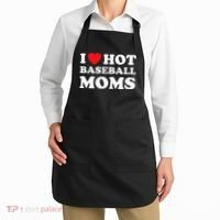 I Heart Hot Moms Baseball Mom Apron thumb 2