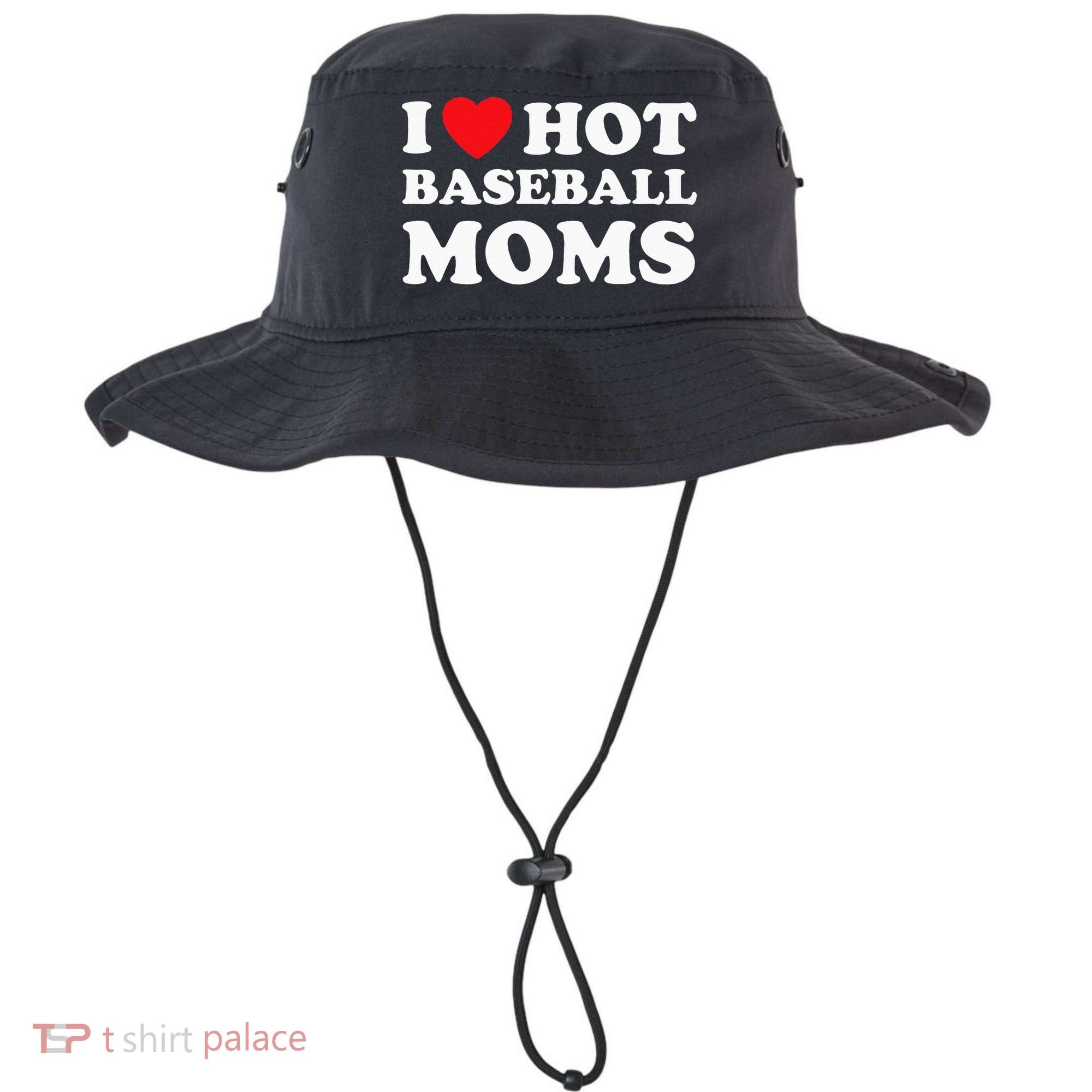 I Heart Hot Moms Baseball Mom Bucket Hat