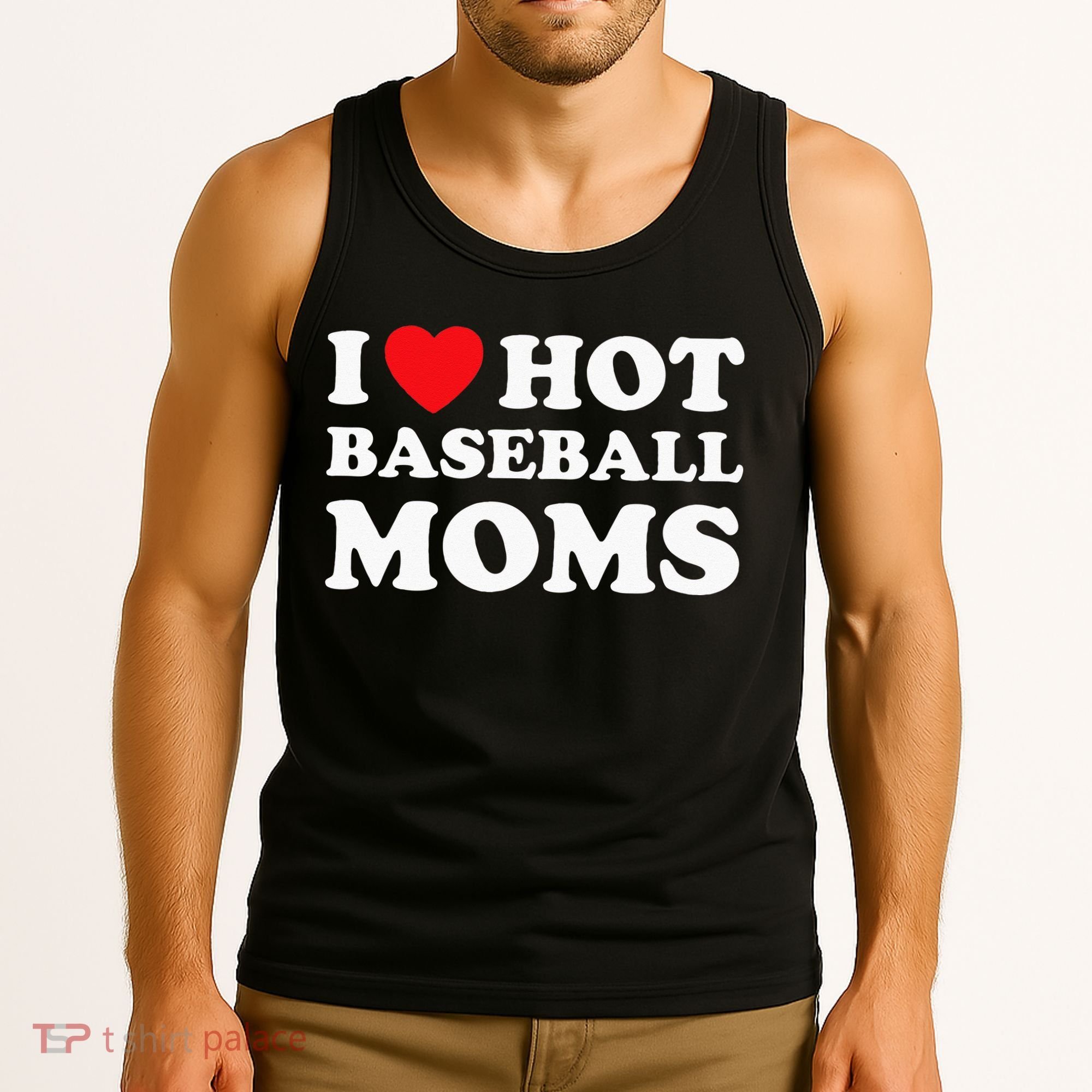 I Heart Hot Moms Baseball Mom Tank Top